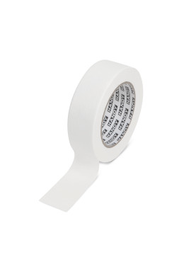 Bandă de mascare - cu adeziv pe bază de solvent - 50 m x 30 mm - albă