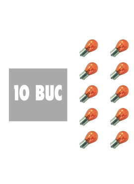 Bec auto Portocaliu PY21W- BAU15s 12V 21W - set de 10 - CARGUARD