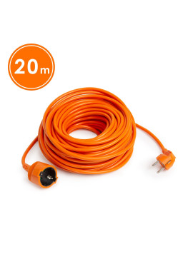 Cablu prelungitor de rețea tip oscilant – 20 m, 3 x 1,5 mm², portocaliu