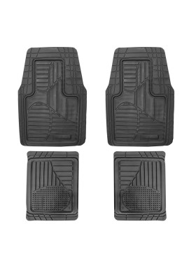 Covorase auto universale ajustabile groase și aderente Carguard – 72 x 47 cm / 71 x 43,5 cm PVC – negru
