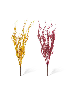 Decorațiune de toamnă – 40 cm – 2 modele – sclipici – galben și bordo