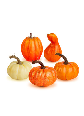 Decorațiune de toamnă – dovleci decorativi – 6 modele – plastic