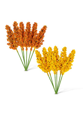 Decorațiune de toamnă – set spice de mei – 2 culori – 18,6 cm – 6 bucăți / set