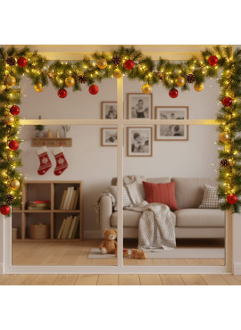 Ghirlandă de brad artificial – verde – 270 x Ø24 cm – PET