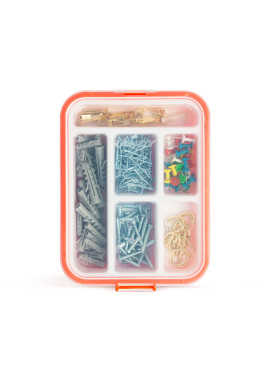 HANDY - Set de accesorii pentru bricolaj - dibluri, cuie, cârlige - 266 piese