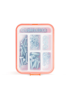HANDY - Set de şuruburi metrice, 2 mărimi - şurub, şaibă, piuliţă - 90 piese / cutie