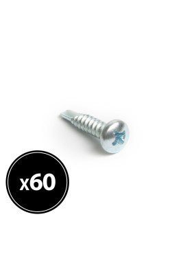 HANDY - Şurub pentru tablă autofiletant, cap plat - 4,2 x 19 mm, 60 buc. / pachet