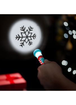 Lanternă de Crăciun cu LED – 5 tipare luminoase – roșu/alb