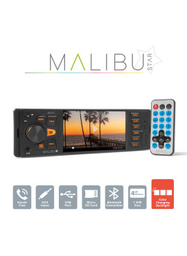 Unitate principală multimedia „Malibu Star” - 1 DIN - 4 x 50 W - BT - MP3 - AUX - SD - USB