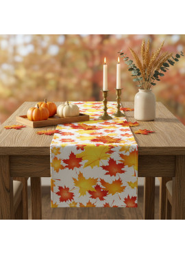 Runner de masă cu model de toamnă, poliester – 120 x 33 cm