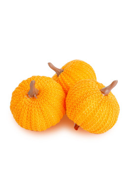 Set 3 dovlecei decorativi de toamnă cu clips – 6 cm – portocaliu