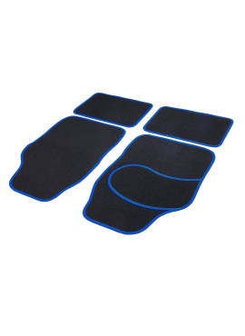 Set covorase auto textile universale Carguard 64 x 44 cm | 44 x 29 cm - negru - albastru