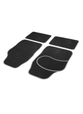 Set covorase auto textile universale Carguard 64 x 44 cm | 44 x 29 cm - negru - gri