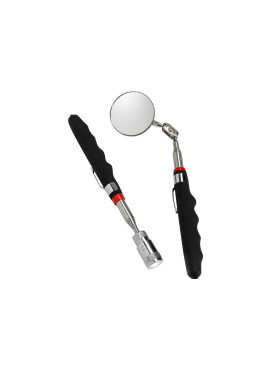 Set scule pt inspecție,  Tijă telescopică cu magnet și LED  + Tijă cu oglindă - Carguard