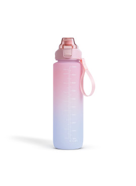 Sticlă de apă sport - 1L - opal - gradient roz-albastru